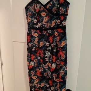 Black Halo floral dress